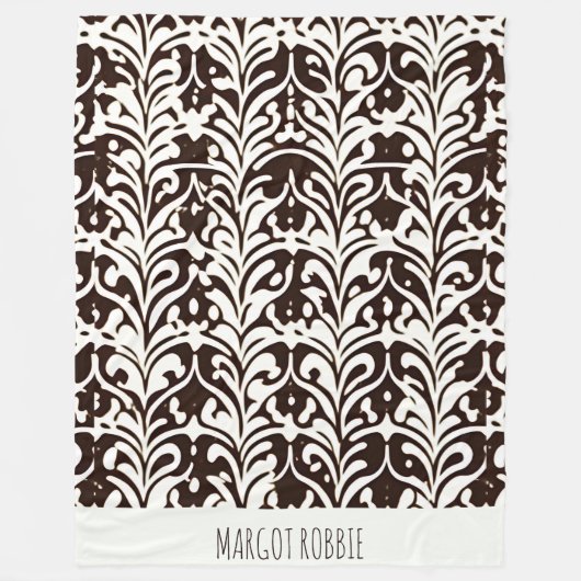 Schwarz-weißes afrikanisches Ziermuster Fleecedecke (Vorderseite)