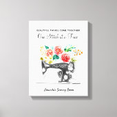 Schwarz-weißes Angebot für die Nähmaschine Leinwanddruck (Vorderseite)