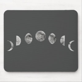 Schwarz-weißes Aquarellmoon setzt moderne Minimalp Mousepad