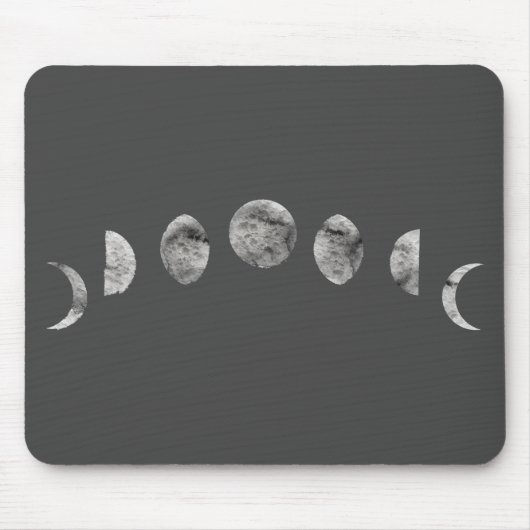 Schwarz-weißes Aquarellmoon setzt moderne Minimalp Mousepad (Vorne)