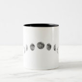Schwarz-weißes Aquarellmoon setzt moderne Minimalp Zweifarbige Tasse (Mittel)