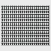 Schwarz-weißes Argyle-Muster Geschenkpapier (Flach)