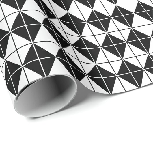 Schwarz-weißes Argyle-Muster Geschenkpapier (Rolleneckpunkt)