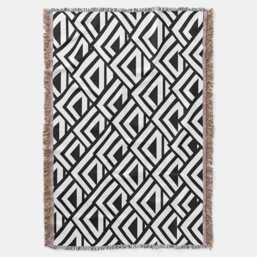 Schwarz-weißes Art Deco Design Decke (Vorderseite Vertikal)