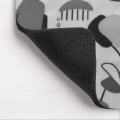 Schwarz-weißes Atom-Mauspad mit Muster Mousepad (Ecke)