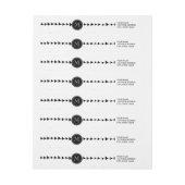 Schwarz-weißes aztekisches Pfeil-Monogramm (Bogen)