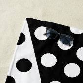 Schwarz-weißes Badetuch mit Dots Stripes (Beispiel)