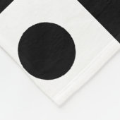 Schwarz-weißes Ball Square Circle Geometric Muster Fleecedecke (Ecke)