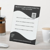 Schwarz-weißes Banner mit Logo-Desktop-Büro 8x10 Sockelschild (In SItu)