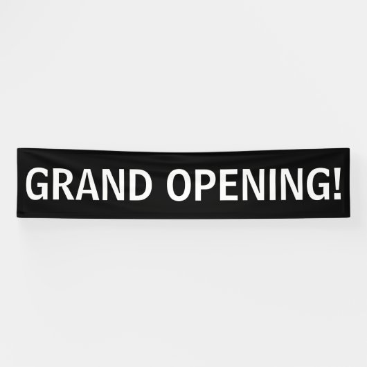 Schwarz-weißes Banner-Zeichen zum Öffnen Banner (Horizontal)