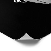 Schwarz-weißes Basketball-Druckplakat Poster (Ecke)