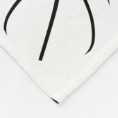 Schwarz-weißes Basketballmuster Fleecedecke (Ecke)