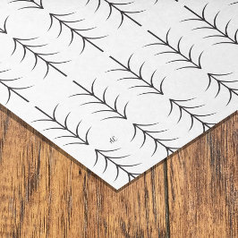 Schwarz-weißes Baummuster Minimalistisch Seidenpapier