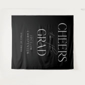 Schwarz-weißes Beifall für den Hintergrund des Fot Wandteppich (Vorderseite (Horizontal))