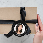 Schwarz-weißes benutzerdefiniertes Foto Dankeschön Geschenkanhänger