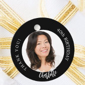 Schwarz-weißes benutzerdefiniertes Foto Dankeschön Geschenkanhänger