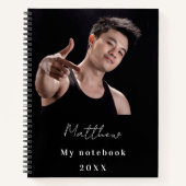 Schwarz-weißes benutzerdefiniertes Foto Notizblock (Vorderseite)