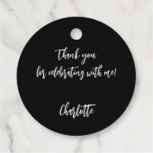 Schwarz-weißes benutzerdefiniertes Foto vielen Dan Geschenkanhänger (Rückseite)