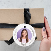 Schwarz-weißes benutzerdefiniertes Foto vielen Dan Geschenkanhänger