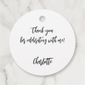 Schwarz-weißes benutzerdefiniertes Foto vielen Dan Geschenkanhänger (Rückseite)