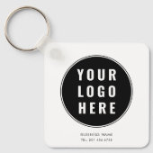 Schwarz-weißes, benutzerdefiniertes Logo für moder Schlüsselanhänger (Vorderseite)