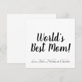 Schwarz-weißes, benutzerdefiniertes Skript der bes Einladung (Vorne/Hinten)