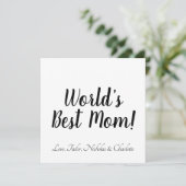 Schwarz-weißes, benutzerdefiniertes Skript der bes Einladung (Stehend Vorderseite)