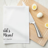 Schwarz-weißes, benutzerdefiniertes Skript der bes Geschirrtuch (Viertel Falte)