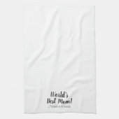 Schwarz-weißes, benutzerdefiniertes Skript der bes Geschirrtuch (Vertikal)