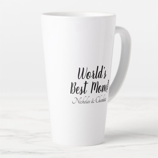 Schwarz-weißes, benutzerdefiniertes Skript der bes Milchtasse (Rechte Ecke)