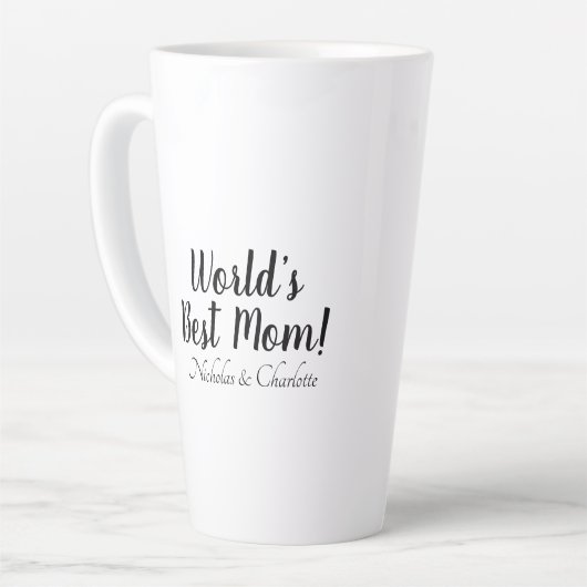 Schwarz-weißes, benutzerdefiniertes Skript der bes Milchtasse (Linke Ecke)