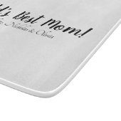 Schwarz-weißes, benutzerdefiniertes Skript der bes Schneidebrett (Ecke)