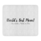 Schwarz-weißes, benutzerdefiniertes Skript der bes Schneidebrett (Vorderseite)