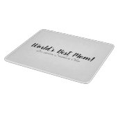 Schwarz-weißes, benutzerdefiniertes Skript der bes Schneidebrett (Ecke)