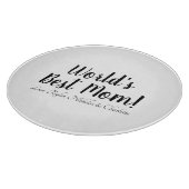 Schwarz-weißes, benutzerdefiniertes Skript der bes Schneidebrett (Ecke)