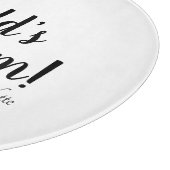 Schwarz-weißes, benutzerdefiniertes Skript der bes Schneidebrett (Ecke)