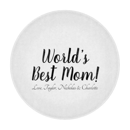 Schwarz-weißes, benutzerdefiniertes Skript der bes Schneidebrett (Vorderseite)