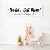 Schwarz-weißes, benutzerdefiniertes Skript mit der Banner (Insitu)