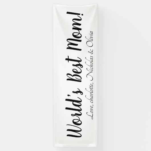 Schwarz-weißes, benutzerdefiniertes Skript mit der Banner (Vertikal)