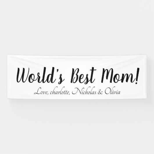 Schwarz-weißes, benutzerdefiniertes Skript mit der Banner (Horizontal)