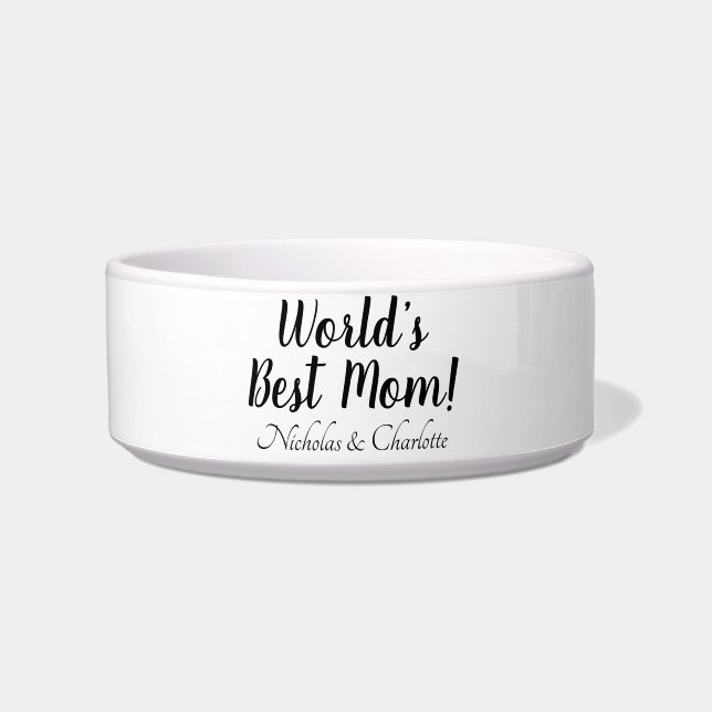 Schwarz-weißes, benutzerdefiniertes Skript mit der Napf (Vorderseite)