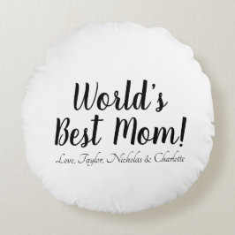 Schwarz-weißes, benutzerdefiniertes Skript mit der Rundes Kissen