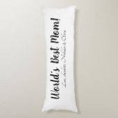 Schwarz-weißes, benutzerdefiniertes Skript mit der Seitenschläferkissen (Vorderseite Vertikal)