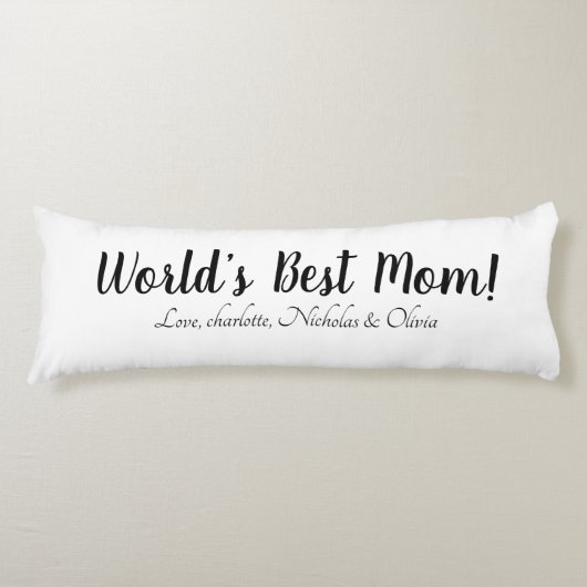 Schwarz-weißes, benutzerdefiniertes Skript mit der Seitenschläferkissen (Vorderseite)