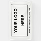 Schwarz-weißes berufliches Big Business-Logo Banner (Vertikal)