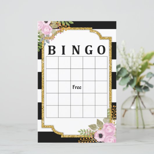 Schwarz-weißes Bingospiel (Stehend Vorderseite)