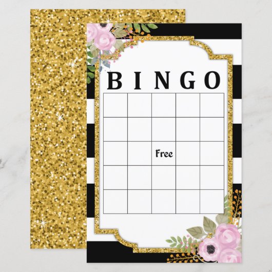 Schwarz-weißes Bingospiel (Vorne/Hinten)