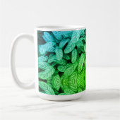 Schwarz-weißes Blattmuster Kaffeetasse (Links)