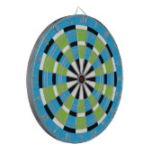 Schwarz-weißes Blau und Limones Dartboard Dartscheibe (Vorderseite Links)