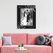 Schwarz-weißes Blumenbild Leinwanddruck (Insitu (Wohnzimmer))